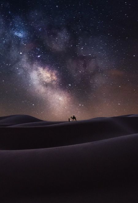 Erg Chebbi night desert, Merzouga, Morocco – by…